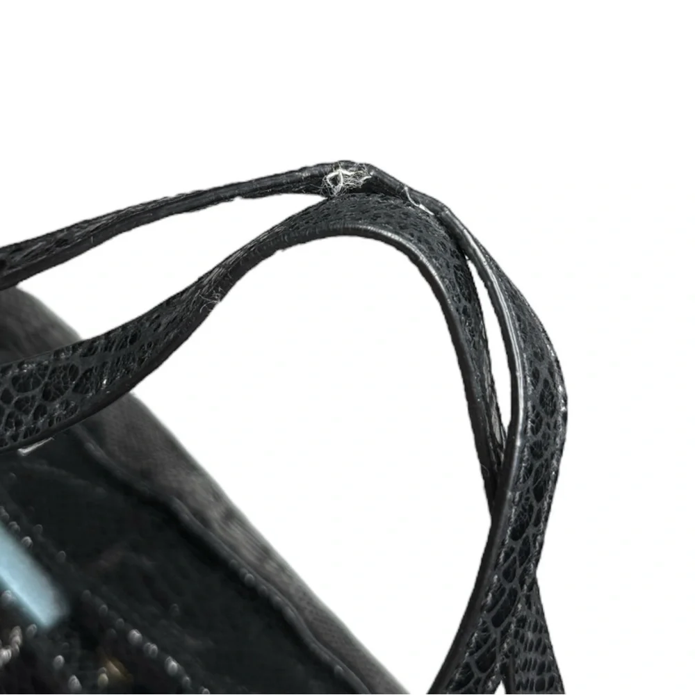 Michael Kors Black Snake Skin Faux Leather Bag - Picture 7 of 9